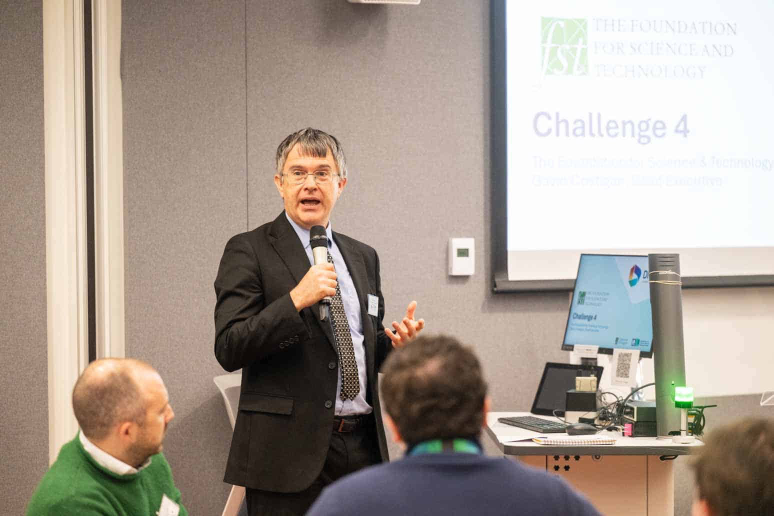 Gavin Costigan presents The Foundation for Science and Technology's Challenge at the Annual Industry Showcase 2025